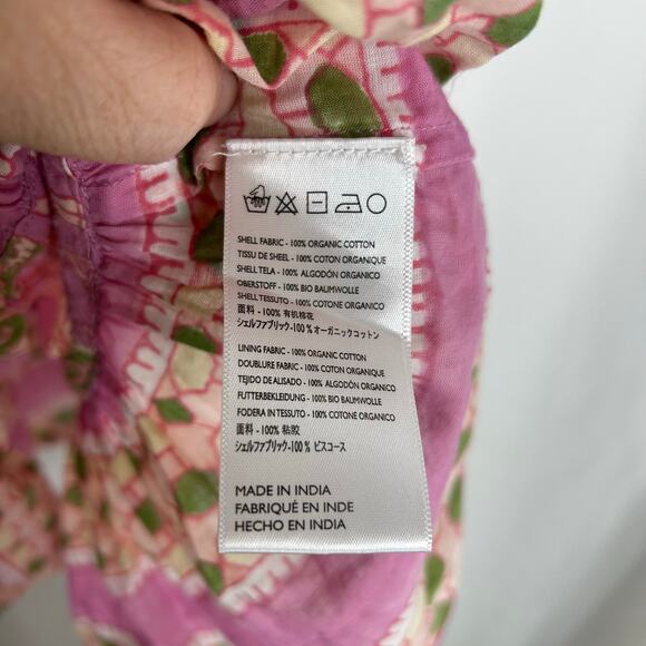 Cleobella Magdelena Wildflower mini dress pink floral XS puff sleeves garden - Picture 6 of 10